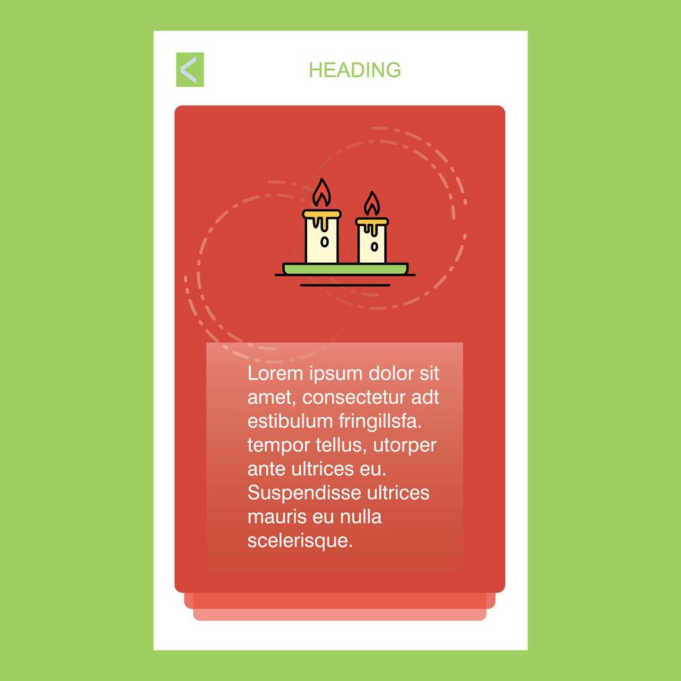Candles mobile vertical banner design design Vector
