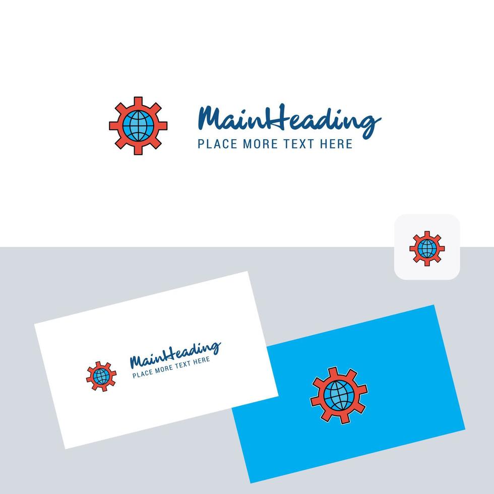 Internet setting vector logotype with business card template Elegant corporate identity Vector