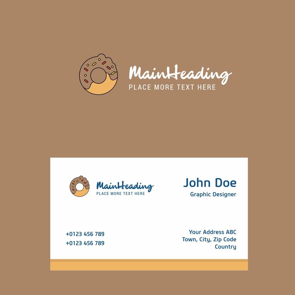 Doughnut logo Design with business card template Elegant corporate identity Vector