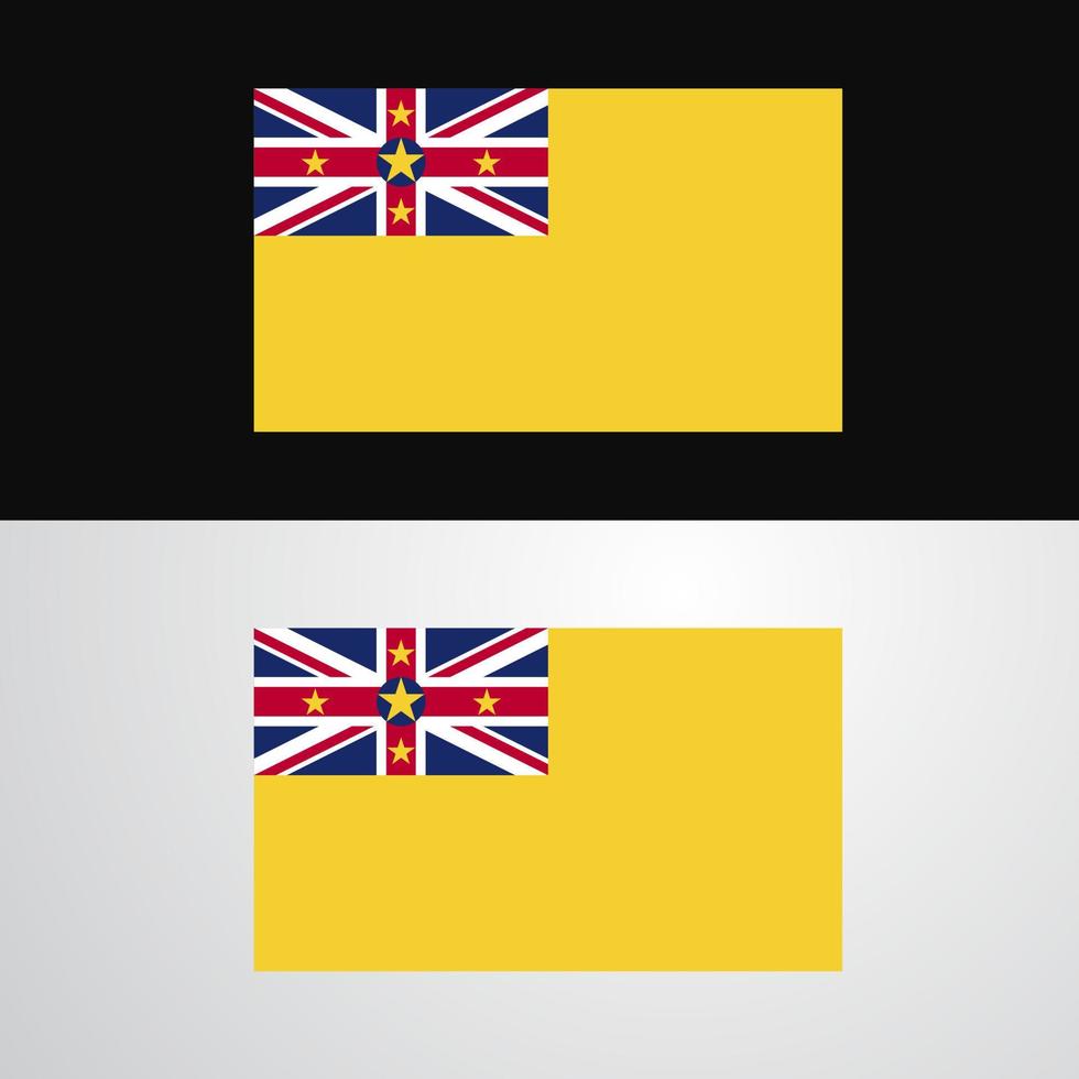 diseño de banner de bandera de niue vector