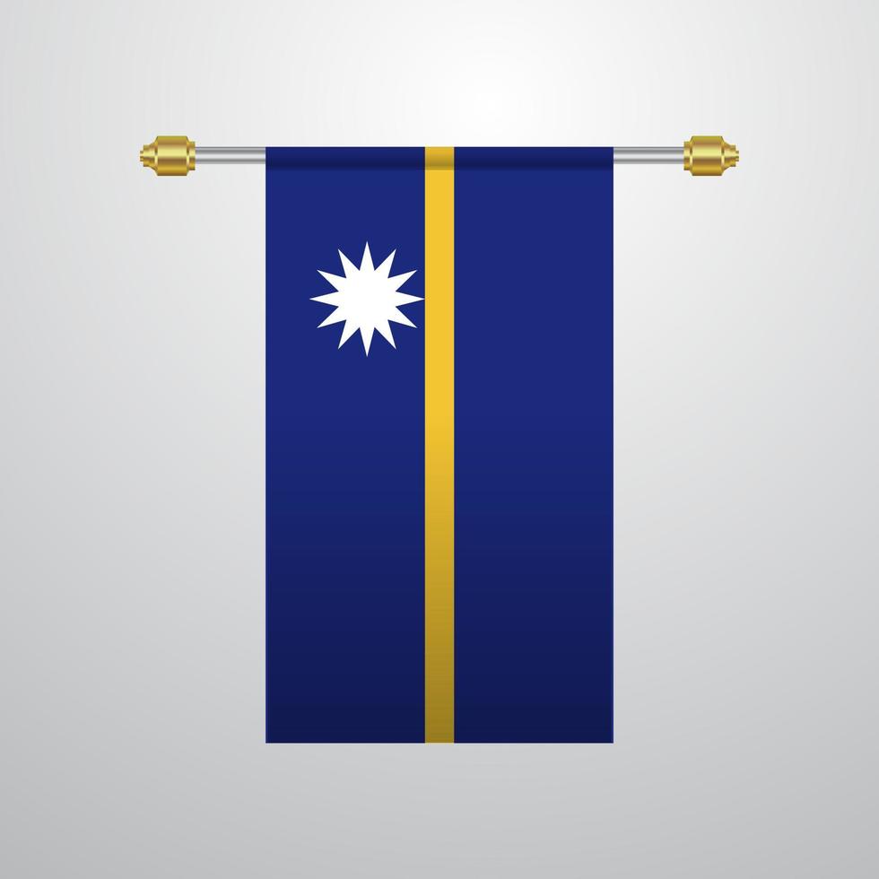 Nauru hanging Flag vector