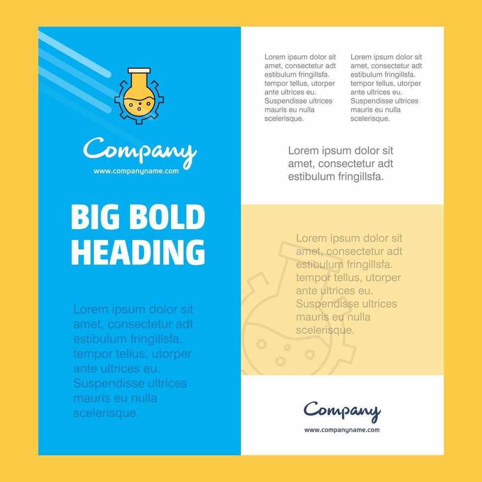 Flask Business Company Poster Template with place for text and images vector background