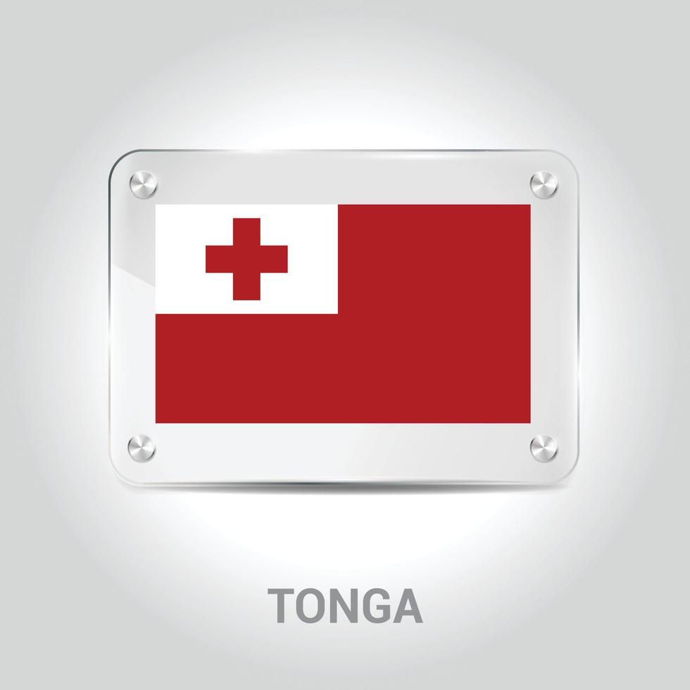 Tonga Flag design vector