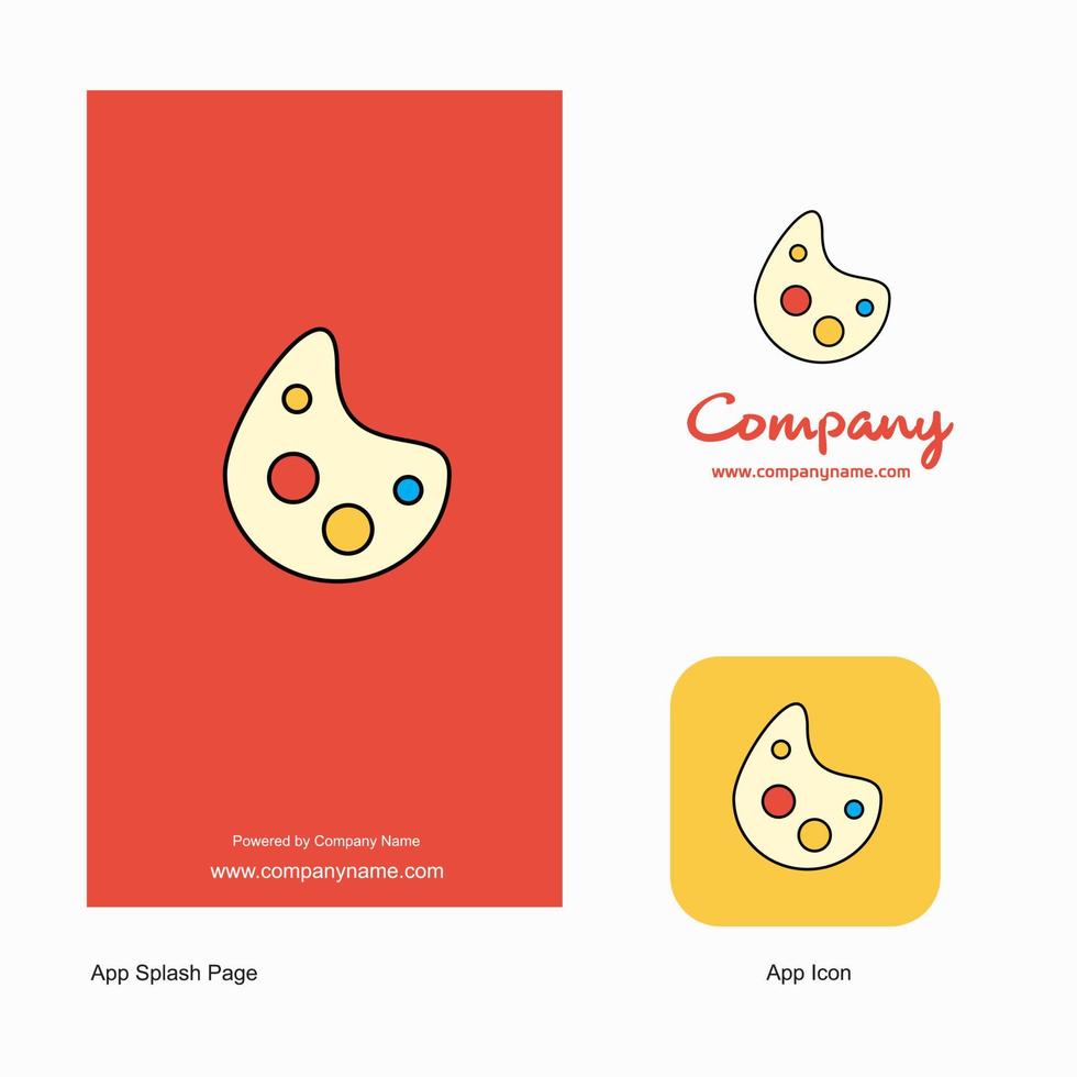Paint tray Company Logo App Icon and Splash Page Design Creative Business App Design Elements vector