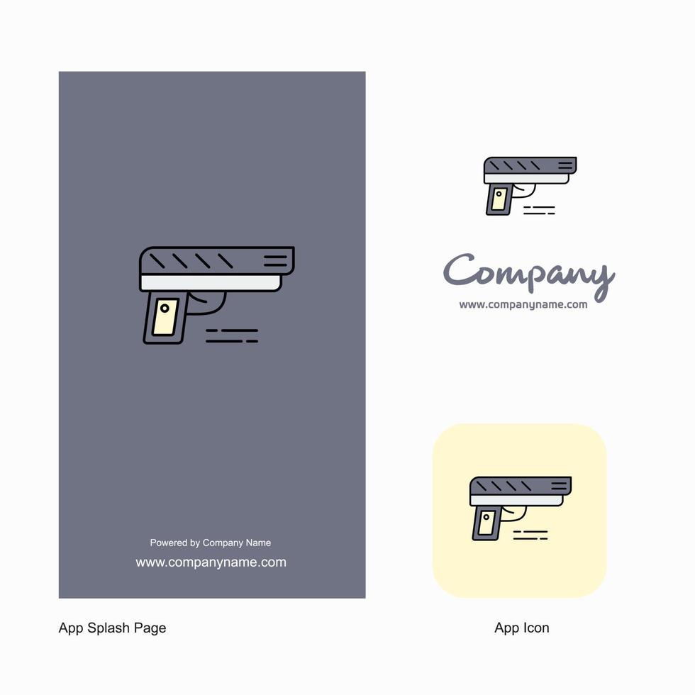 Gun Company Logo App Icon and Splash Page Design Creative Business App Design Elements vector