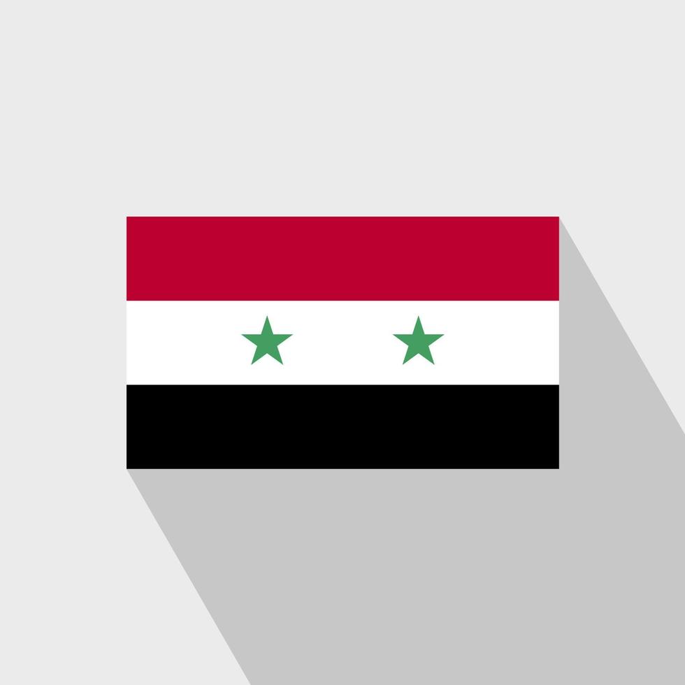 vector de diseño de sombra larga de bandera siria