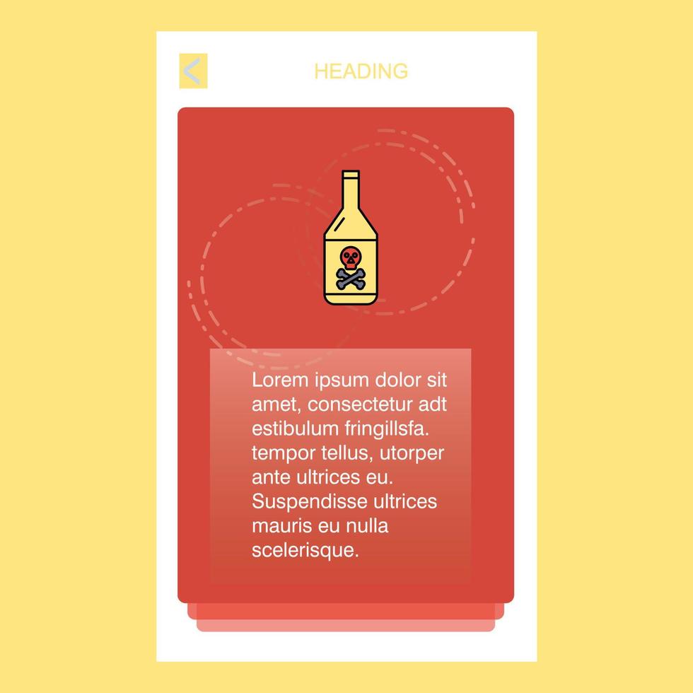 Drink bottle mobile vertical banner design design Vector