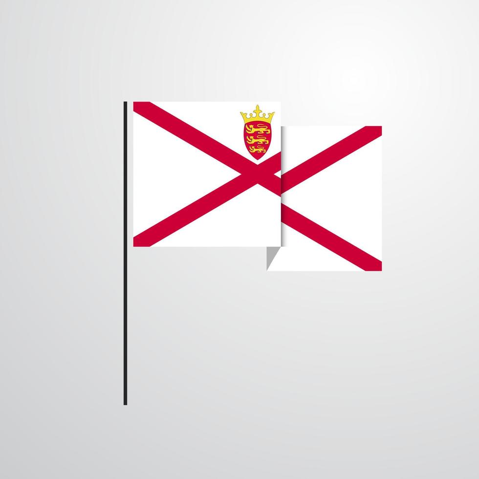 Jersey waving Flag design vector