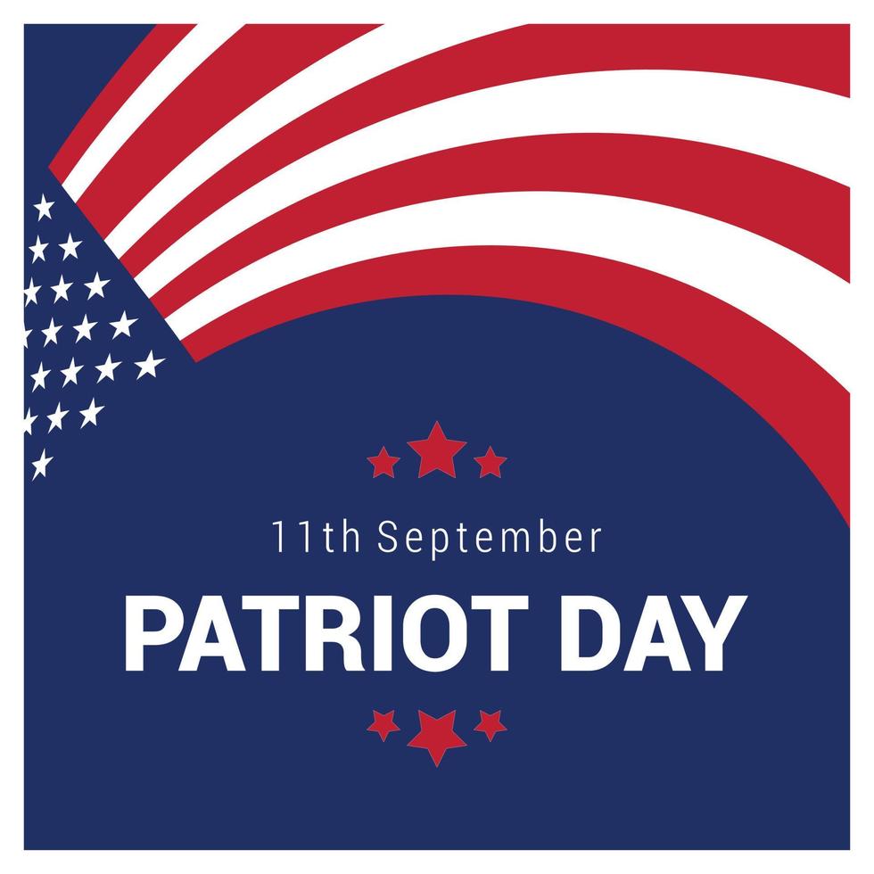 USA Patriot day design with flag vector