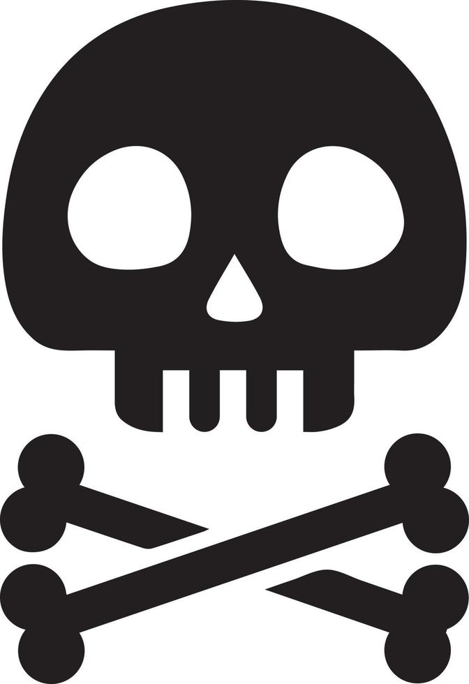 signo de veneno, signo de vector de veneno de cráneo. señal de peligro con calavera. icono de advertencia de veneno, tóxico, químico y electricidad. peligro. símbolo de la muerte