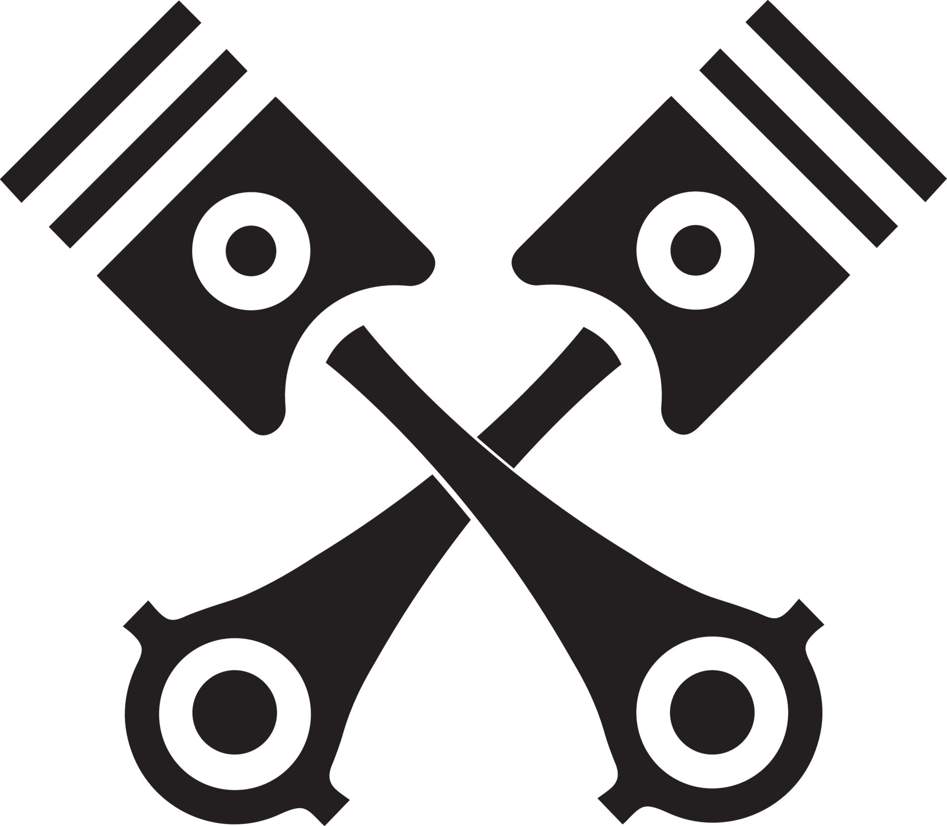 Car motor piston icon. creative engine piston motor. realistic piston