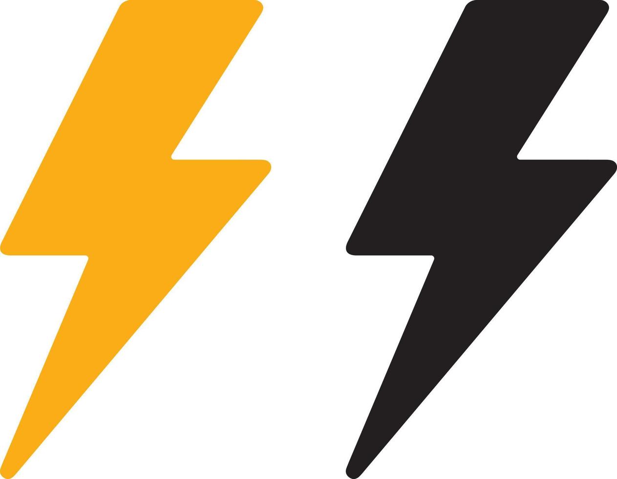 Electric symbols. Electric lightning bolt symbols. Flash light sign vector