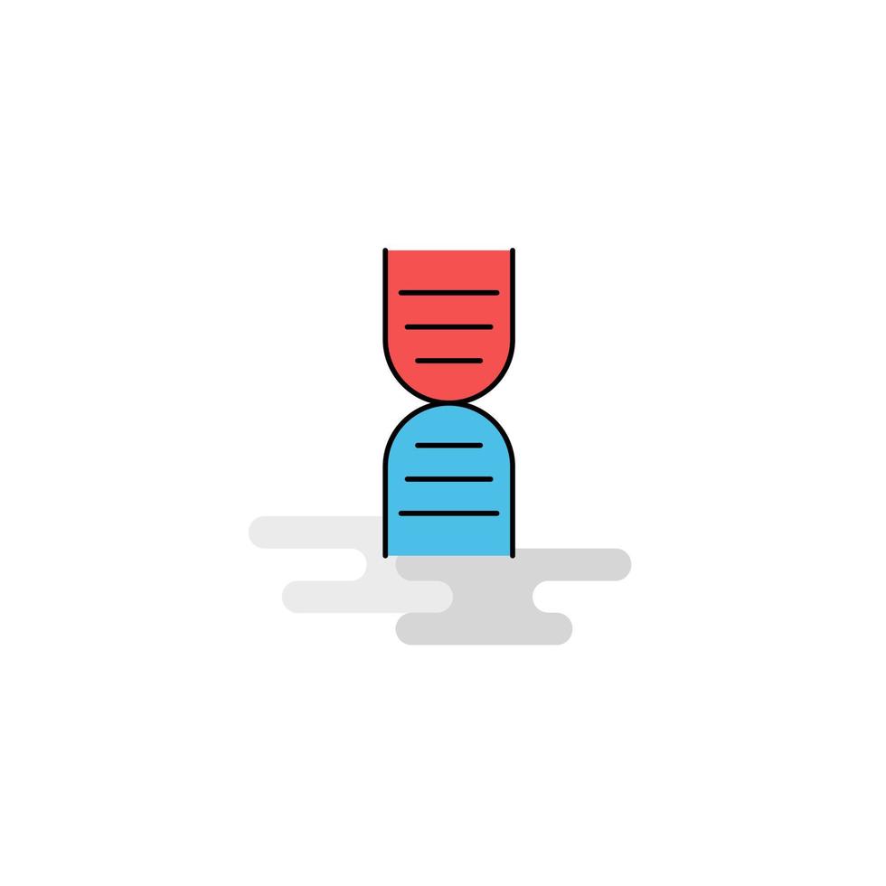 Flat DNA Icon Vector