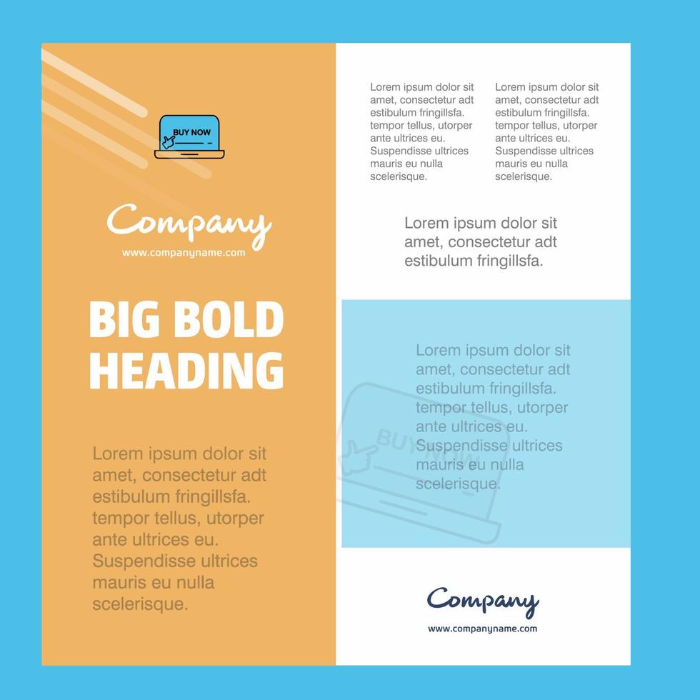 Online shopping Business Company Poster Template with place for text and images vector background