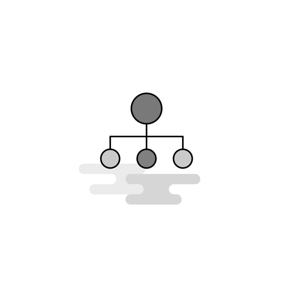 Network Web Icon Flat Line Filled Gray Icon Vector