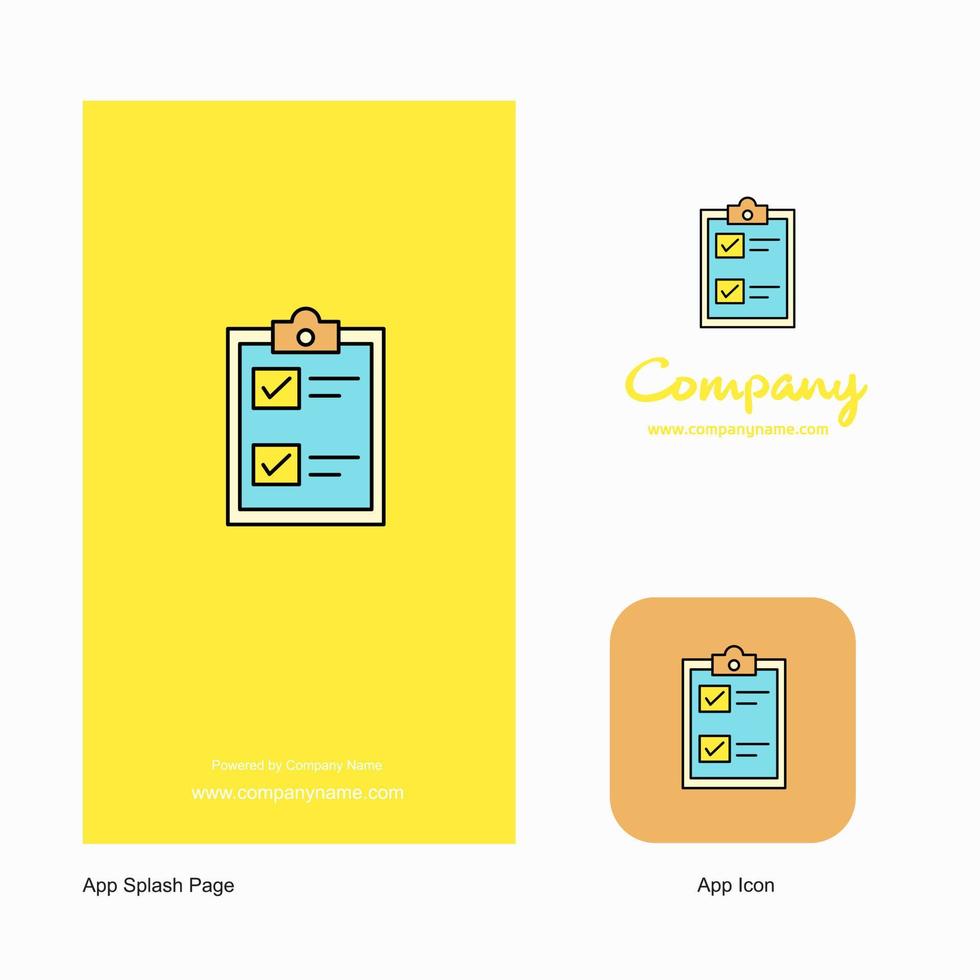 Check list Company Logo App Icon and Splash Page Design Creative Business App Design Elements vector