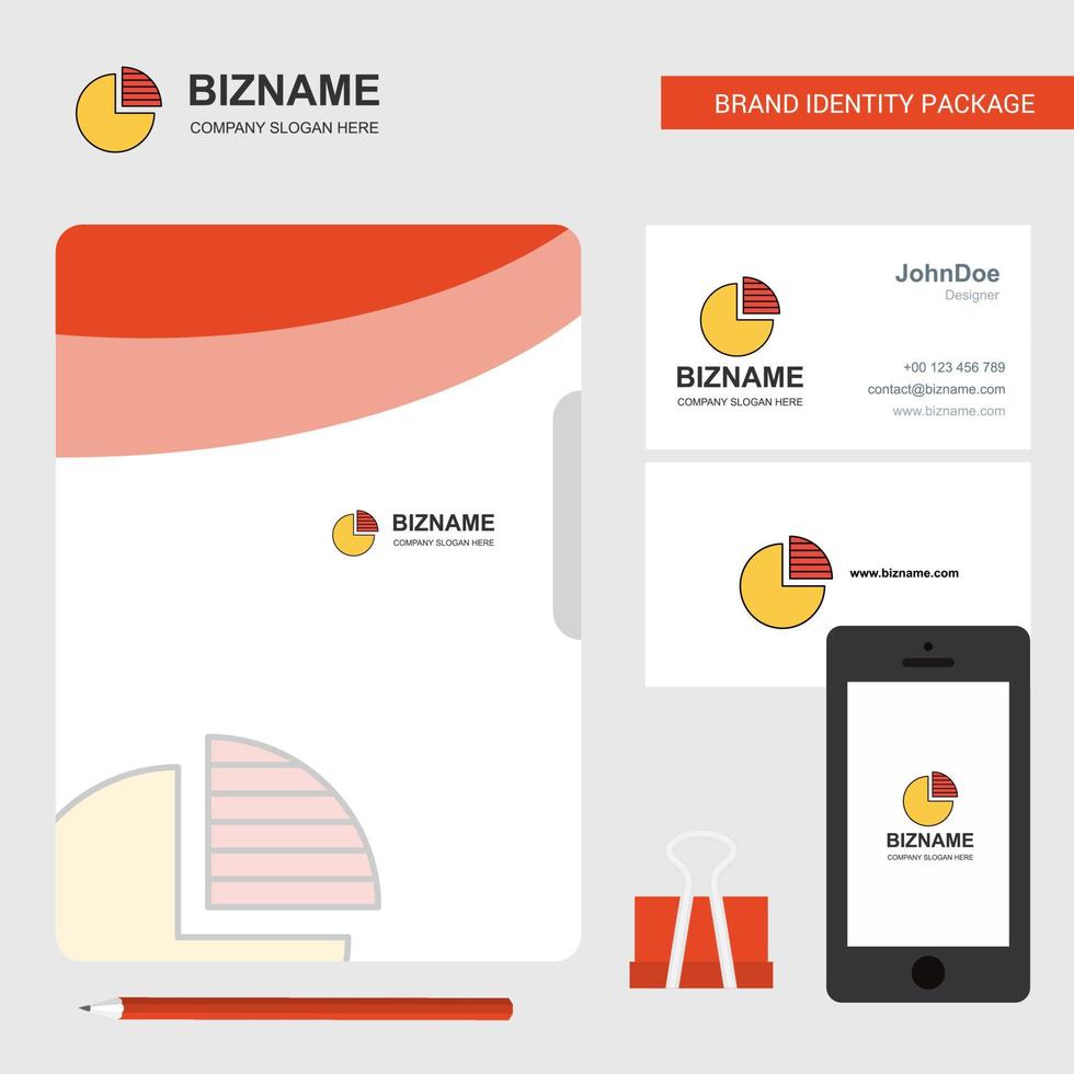 Pie chart Business Logo File Cover Visiting Card and Mobile App Design Vector Illustration