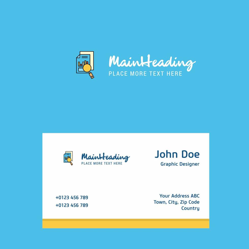 Search Document logo Design with business card template Elegant corporate identity Vector