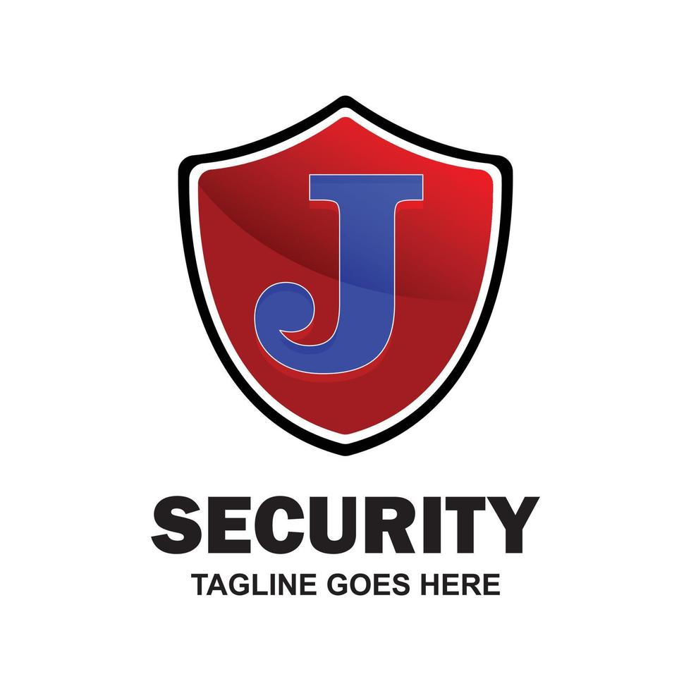 Alphabetical logo of security compnay and typography vector