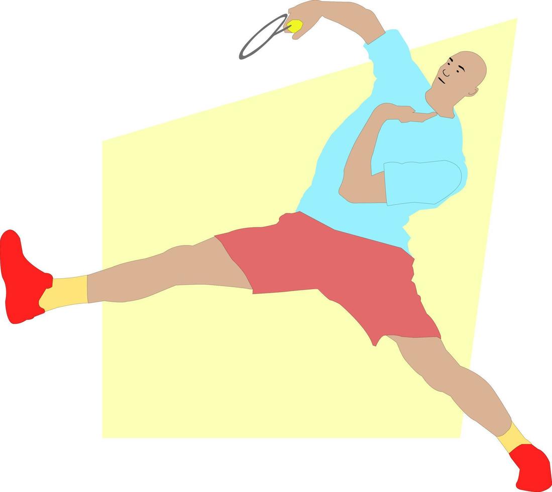 Golpe de cabeza de bádminton vector