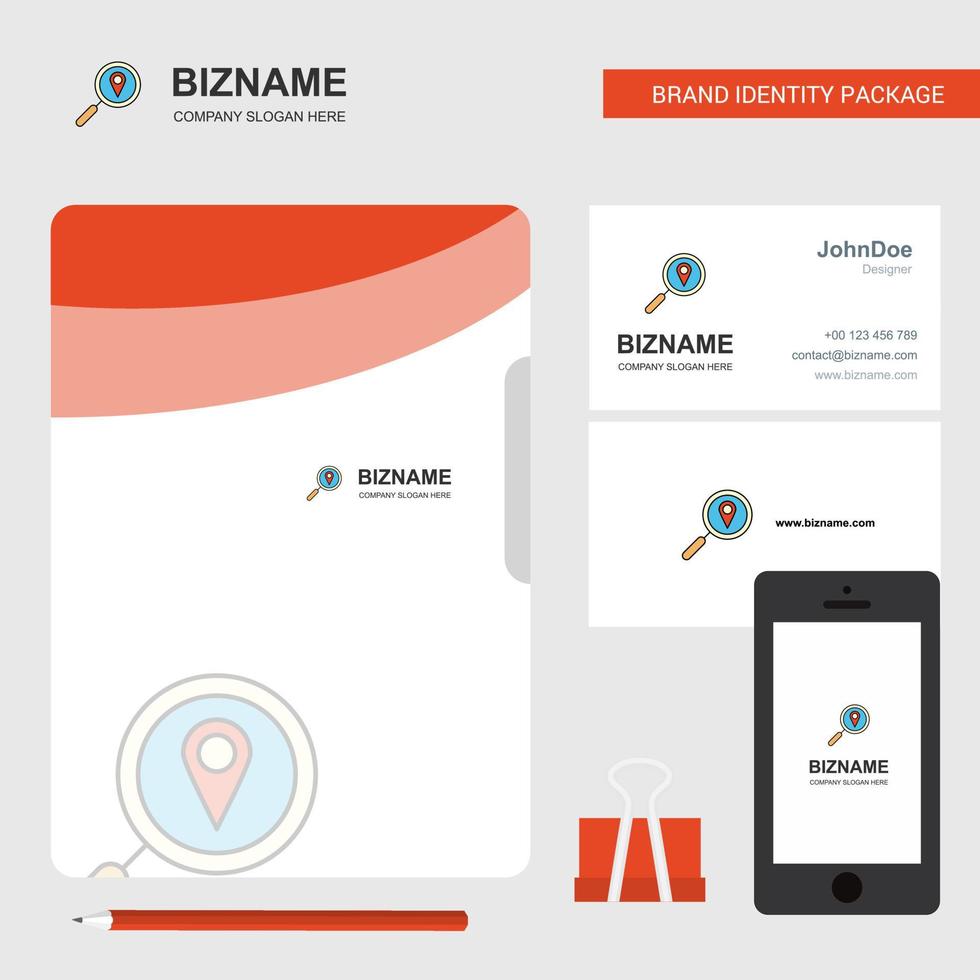 Search location Business Logo File Cover Visiting Card and Mobile App Design Vector Illustration