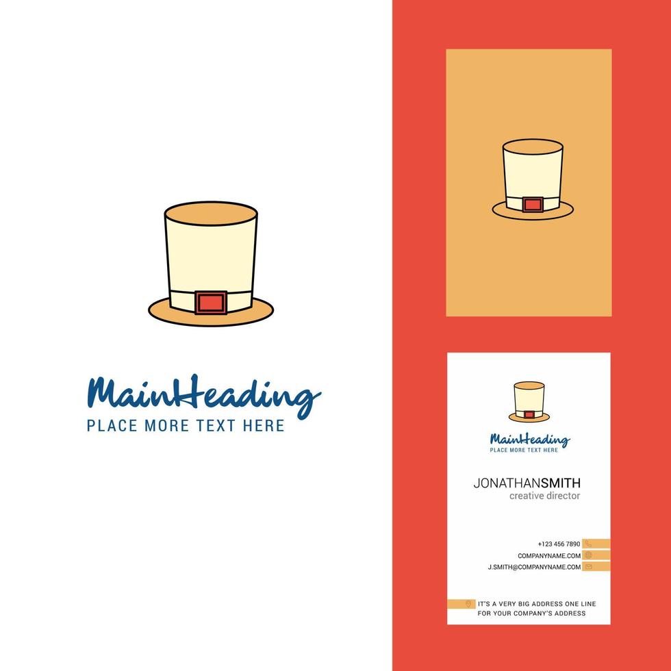 Magician hat Creative Logo and business card vertical Design Vector