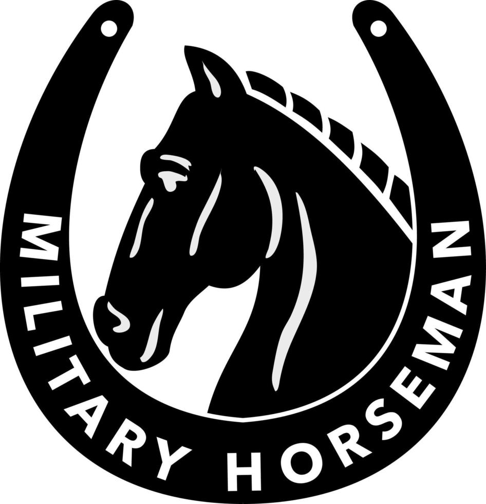 Military Horseman Identification Badge of the United States Army Badge Isolated vector