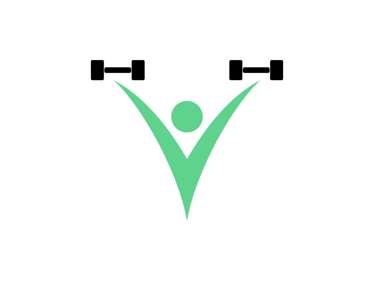 gym logo flat design vector illustration