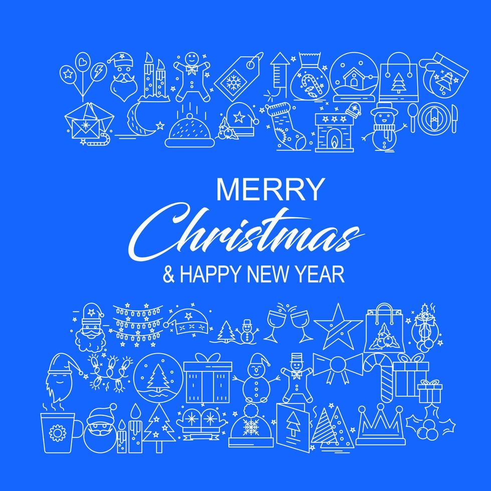 Merry Christmas Icon banner Template Creative background vector