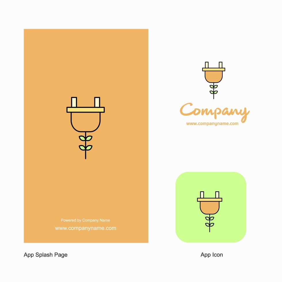 Plough Company Logo App Icon and Splash Page Design Creative Business App Design Elements vector