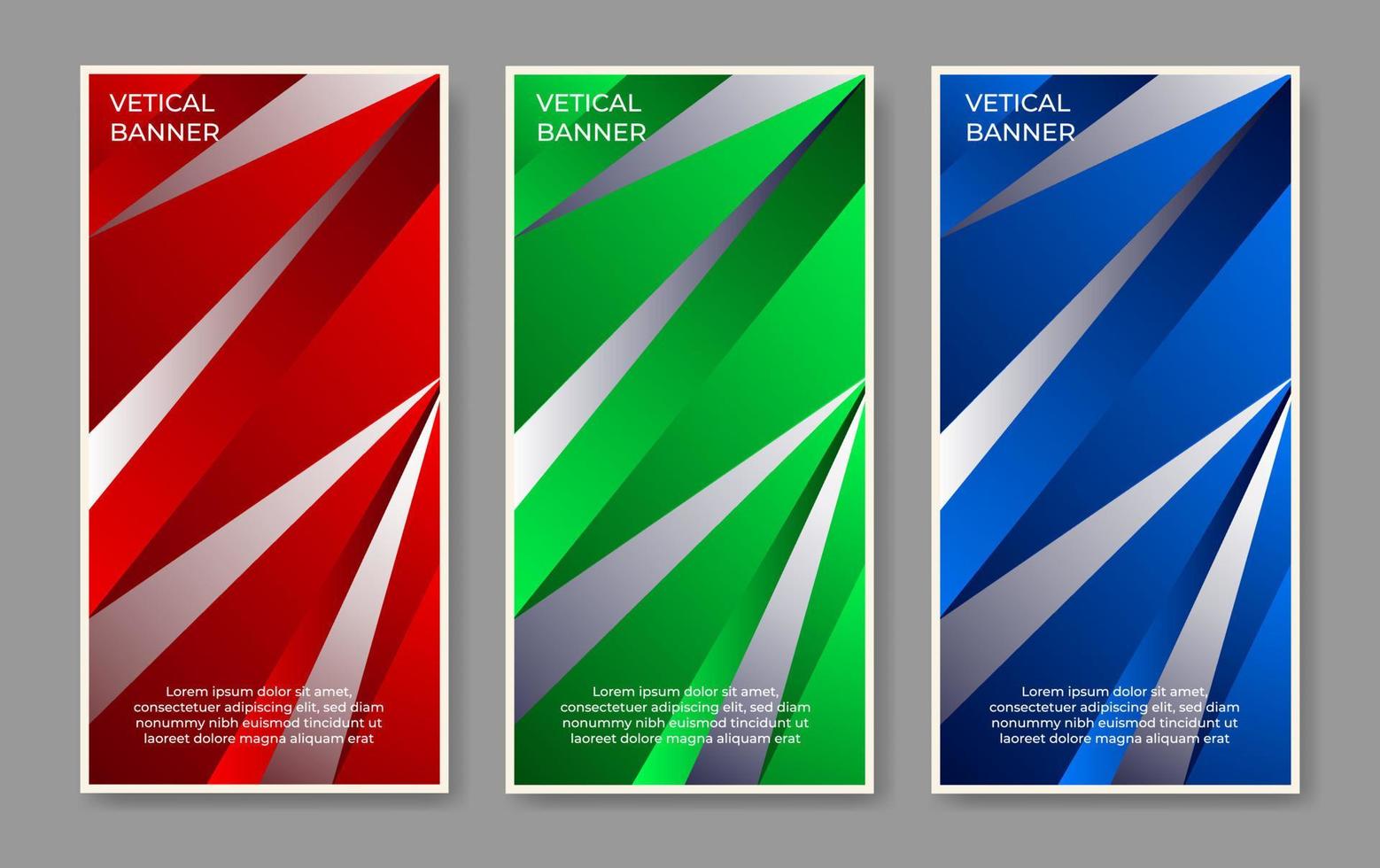 forma de geometría de colección de banner vertical vector