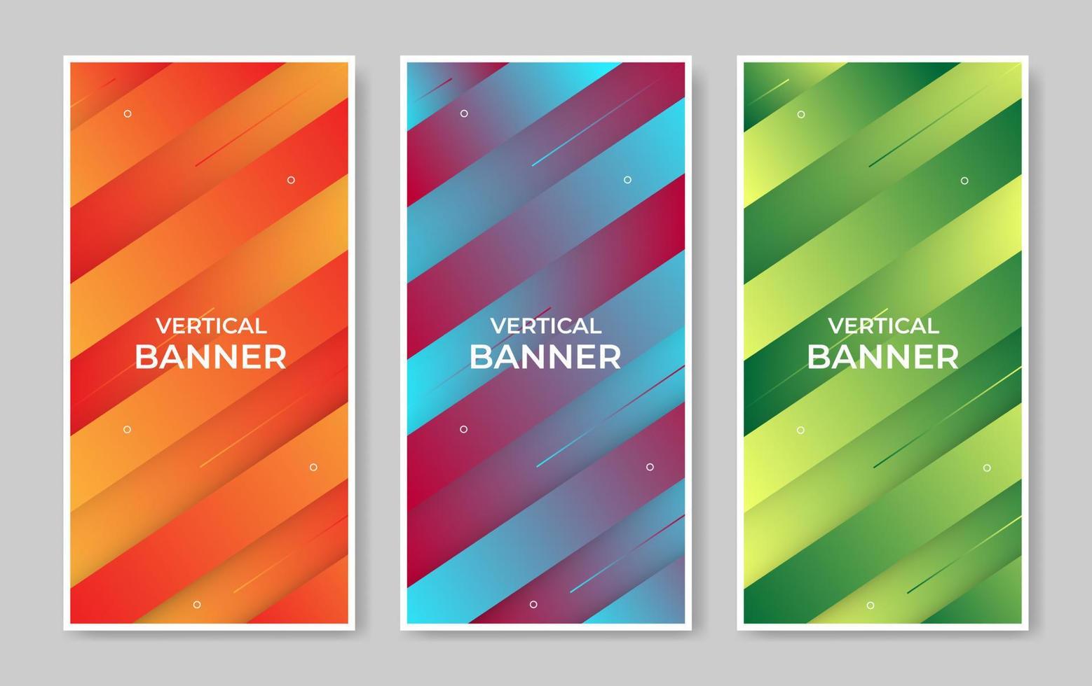 forma de geometría de colección de banner vertical vector