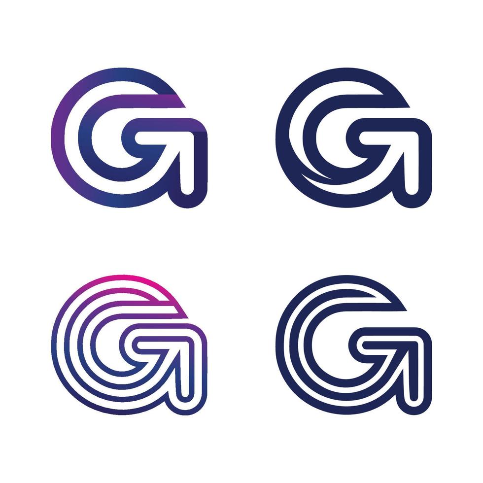icono de ilustración de vector de letra g
