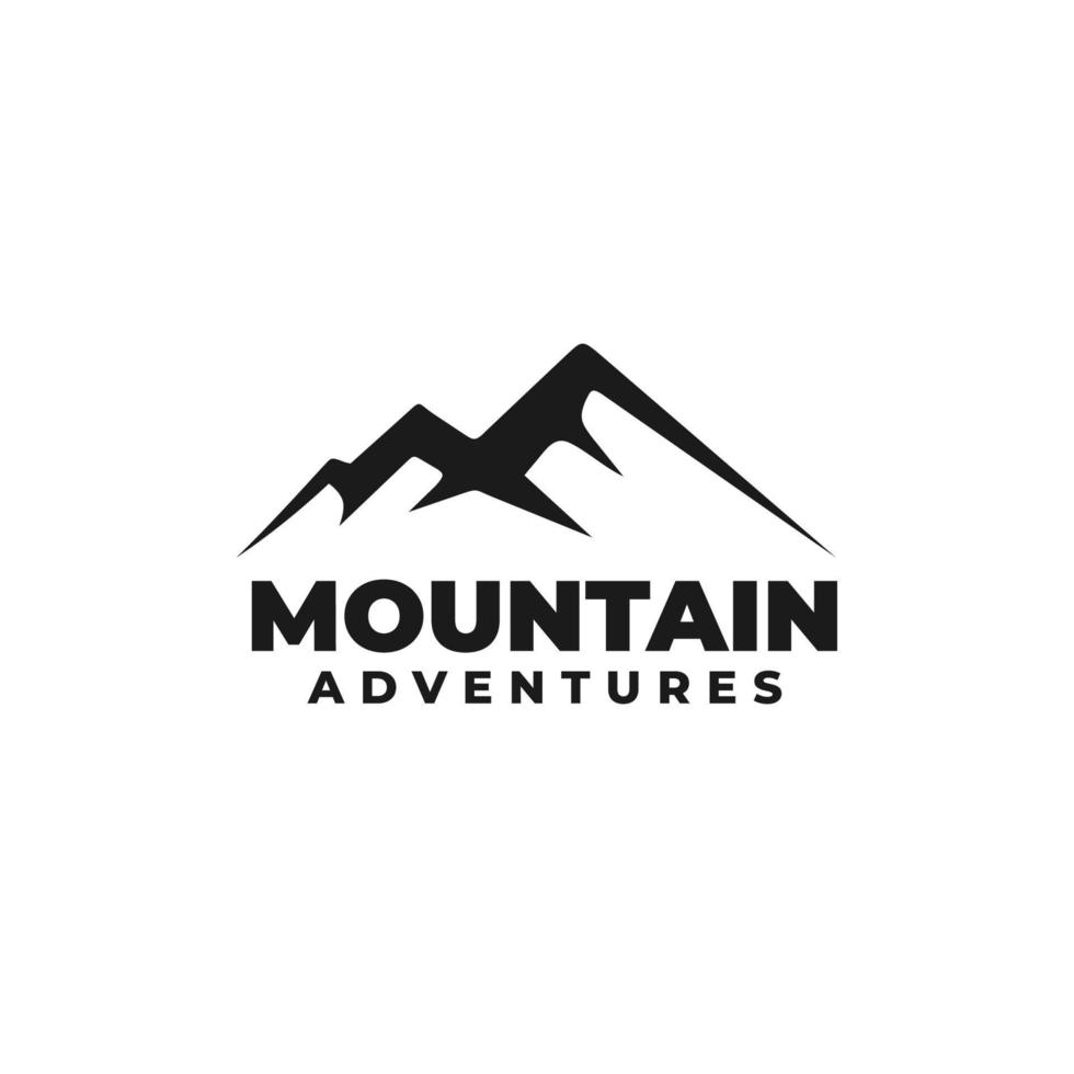 Ilustración de vector de diseño de logotipo de montaña