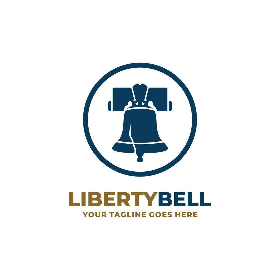 vector de diseño de logotipo de campana de la libertad