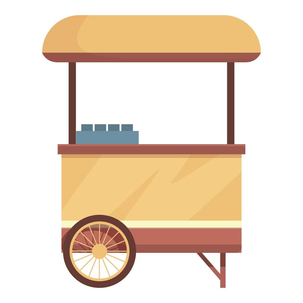 Drink cart icon cartoon vector. Food truck vector