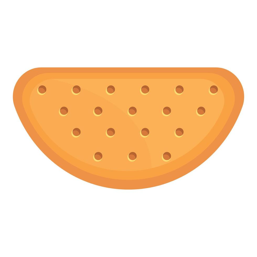 Snack time icon cartoon vector. Cracker food vector