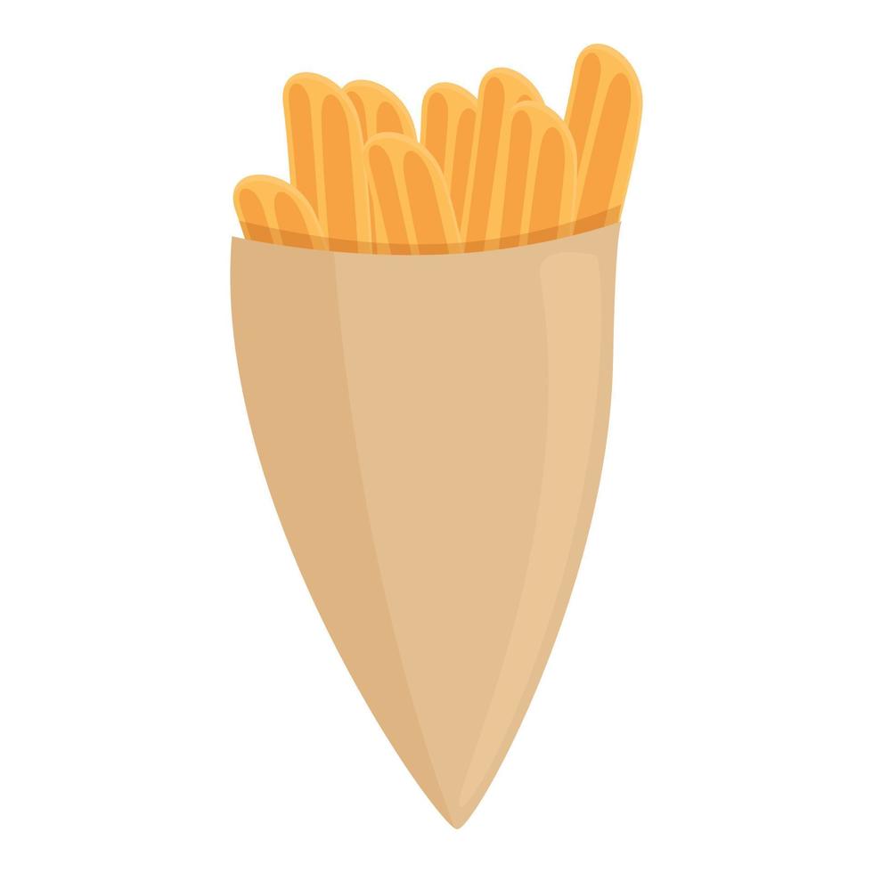 lindo icono de churro vector de dibujos animados. comida española