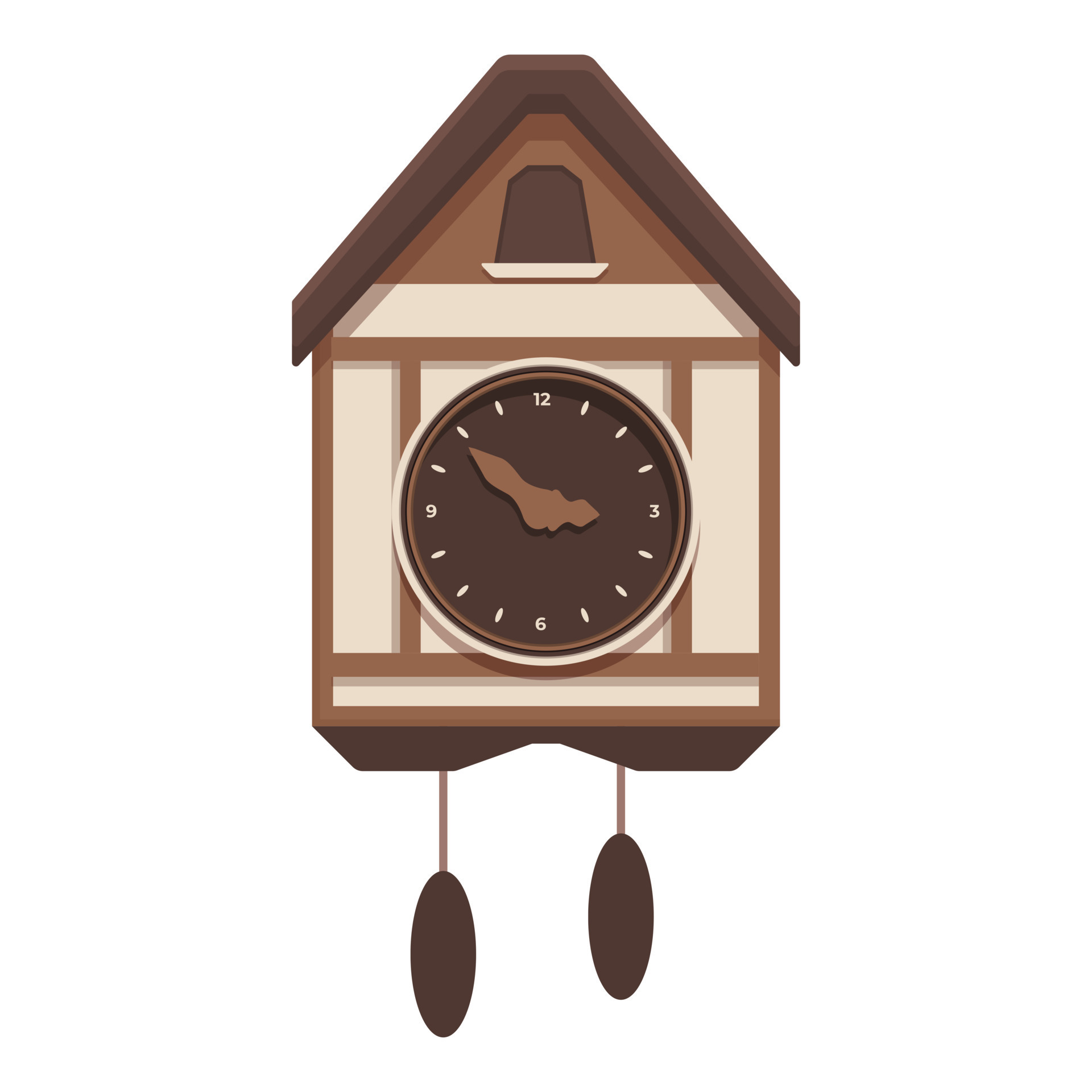 Funny Cuckoo Clock icon cartoon vector. Wall time 14293066 Vector Art