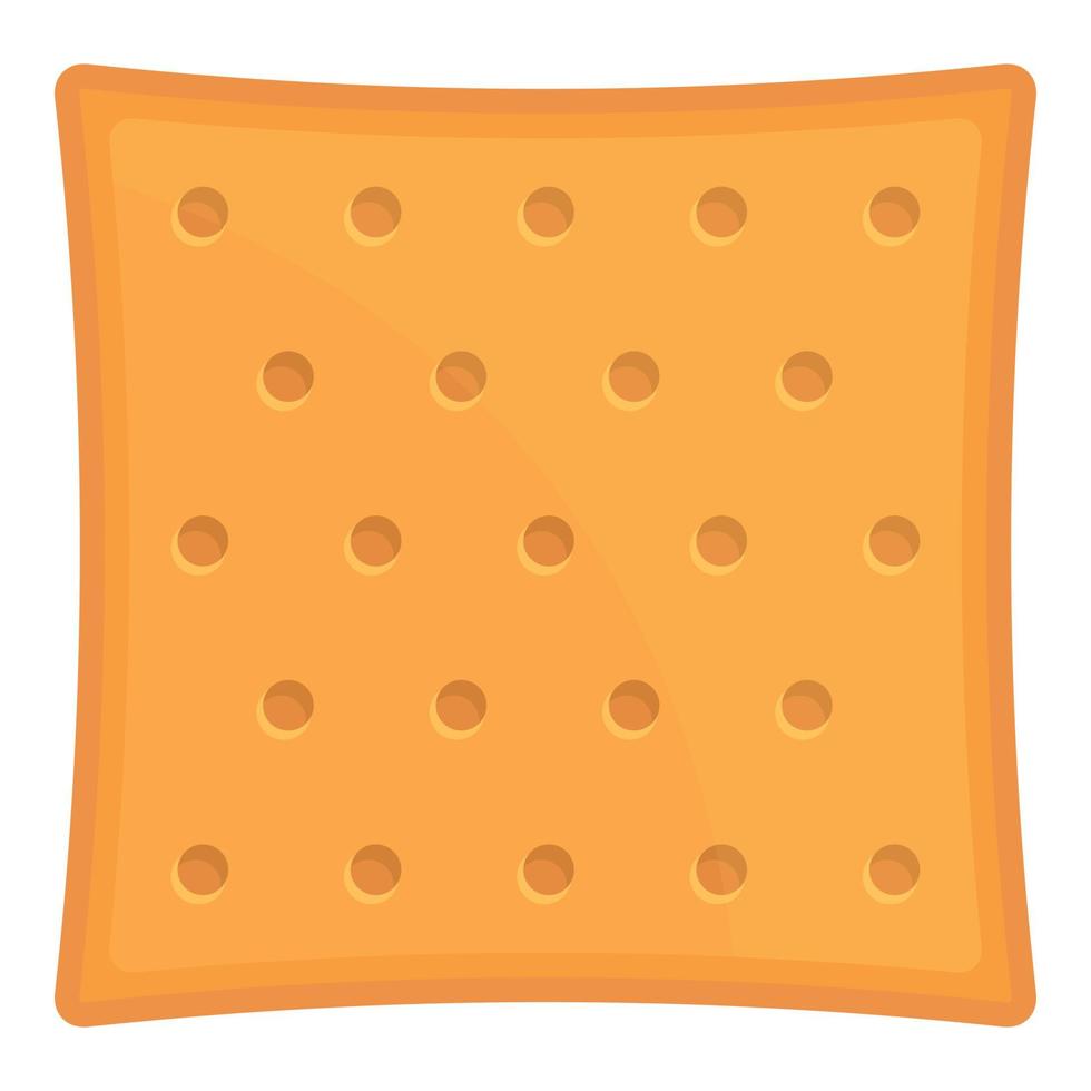 Square snack icon cartoon vector. Sugar chip vector