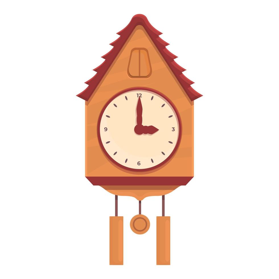 vector de dibujos animados de icono de reloj de cuco creativo. viejo reloj