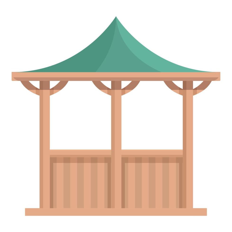 vector de dibujos animados de icono de pérgola de patio. casa de bodas