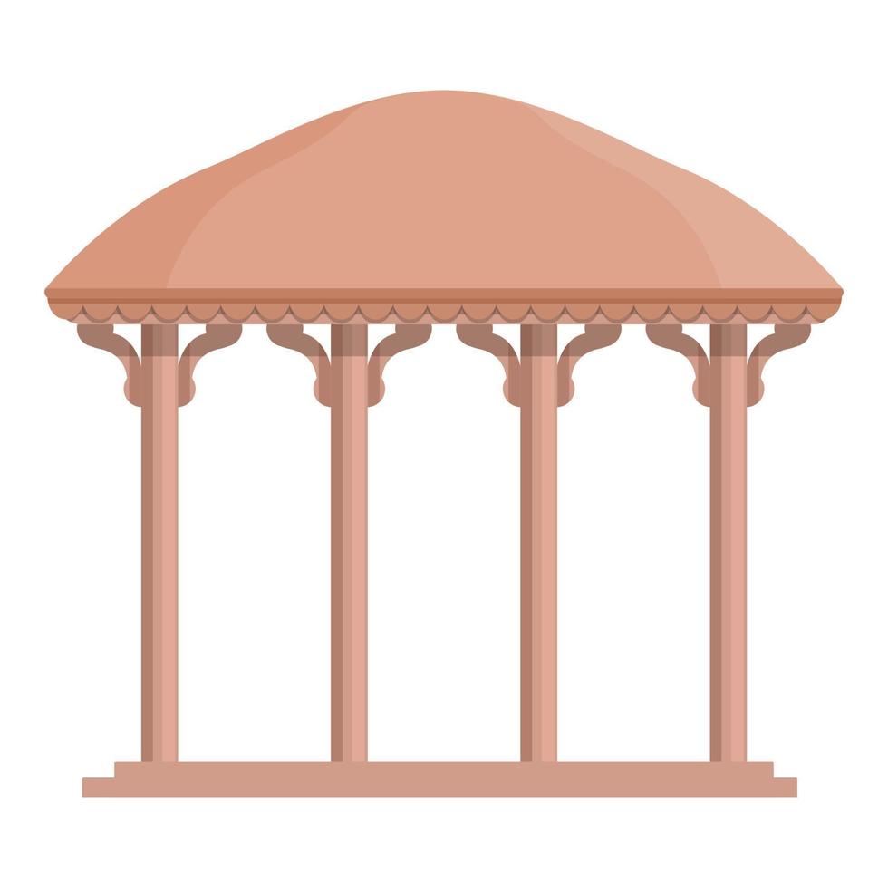 vector de dibujos animados de icono de pérgola de arquitectura. la construcción de viviendas