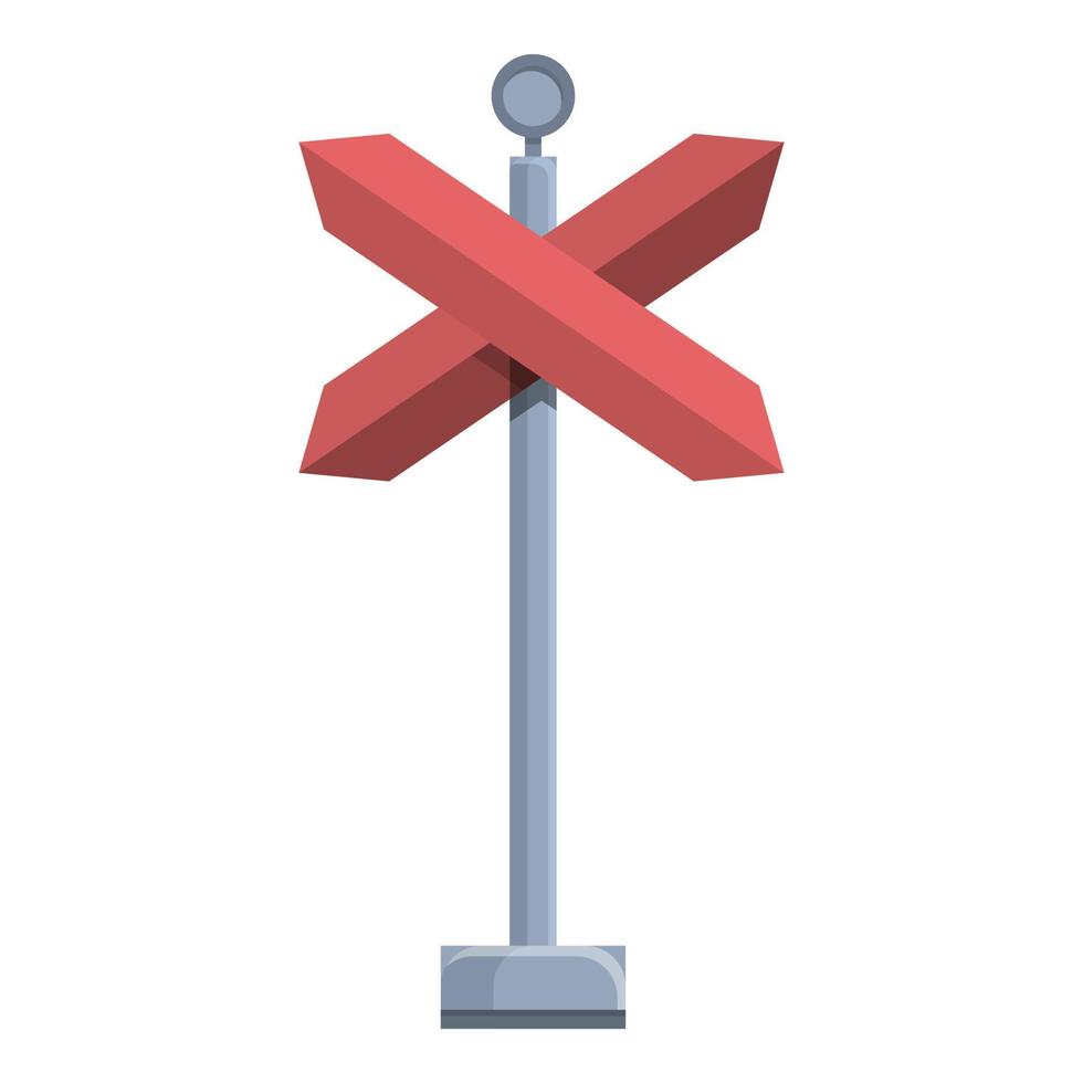 señal de stop en el icono del metro, estilo de dibujos animados vector