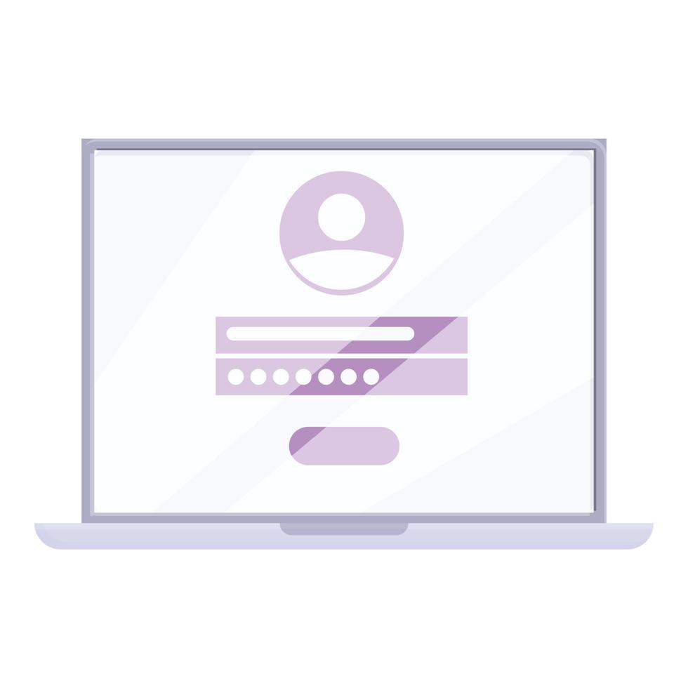 Registration icon cartoon vector. Online user vector