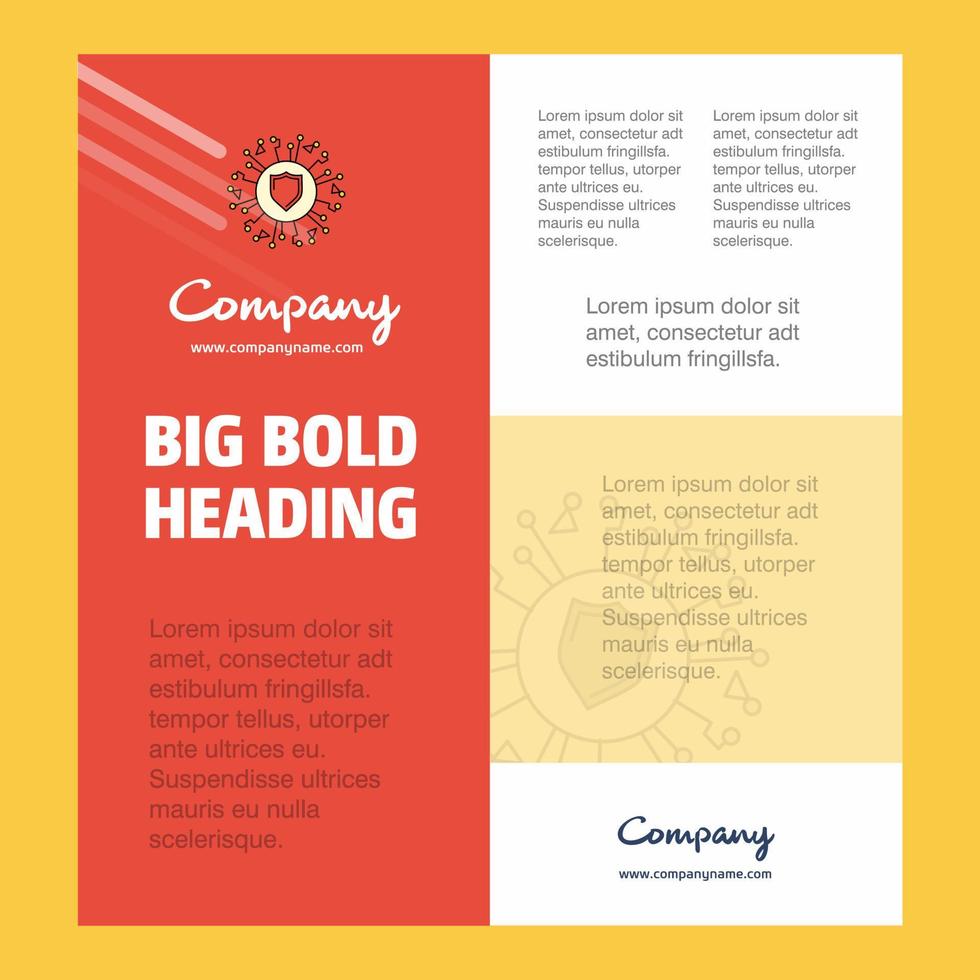 Protected processor Business Company Poster Template with place for text and images vector background