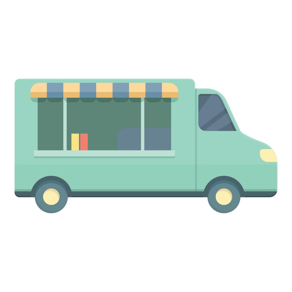 Food truck icon cartoon vector. Street festival vector