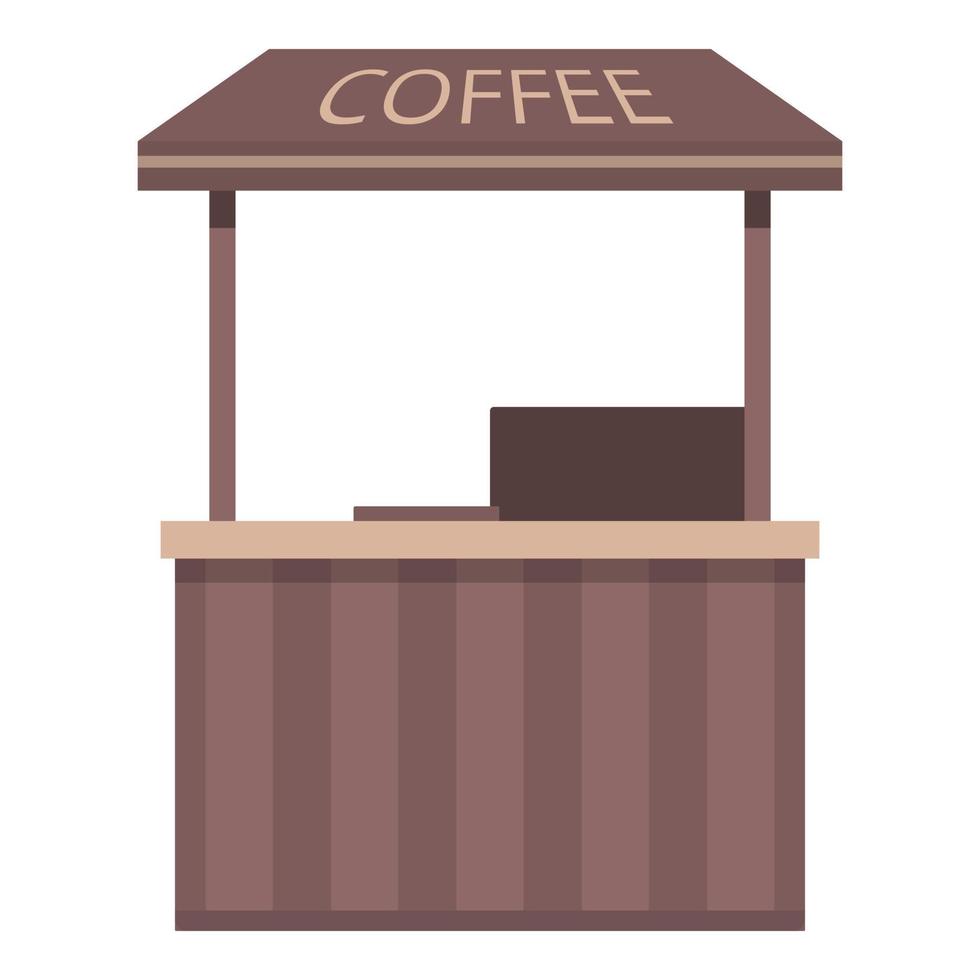 Coffee shop icon cartoon vector. Street market vector