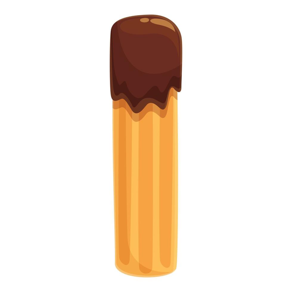 vector de dibujos animados de icono de churro fresco. comida española