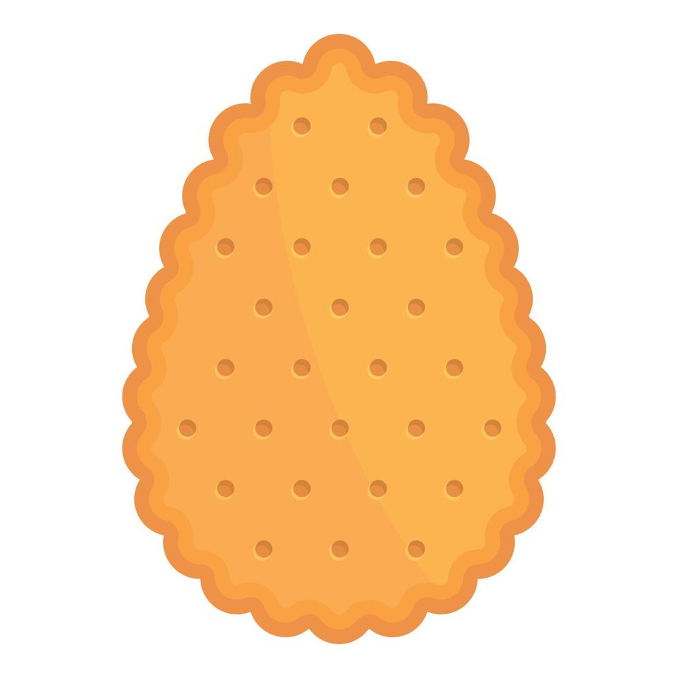 vector de dibujos animados de icono de galleta de huevo. comida de galleta